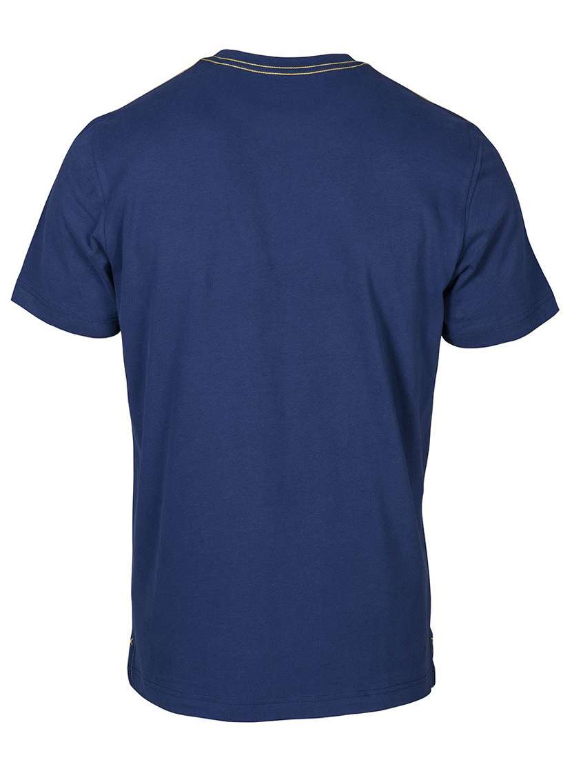 blue printed cotton blend regular t-shirt - 19580852 - Standard Image - 3