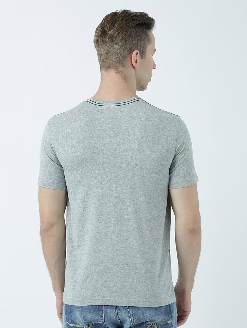 grey printed cotton blend regular t-shirt - 19580892 - Standard Image - 3