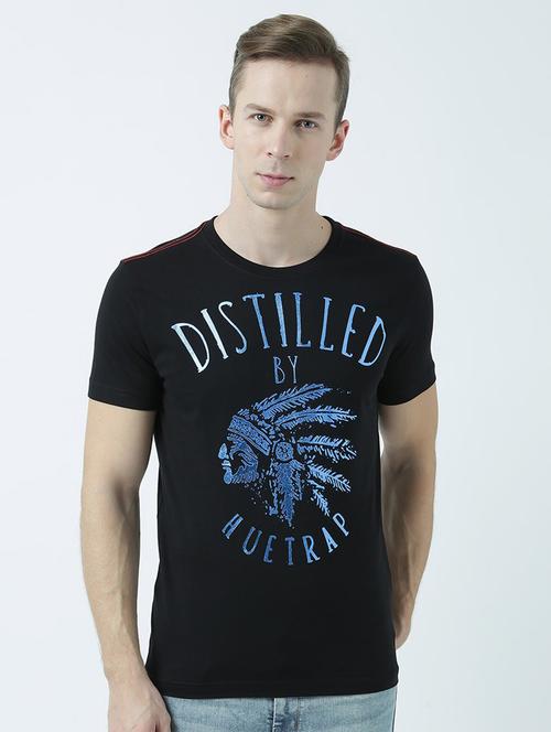 round neck printed regular t-shirt - 19580938 - Standard Image - 0