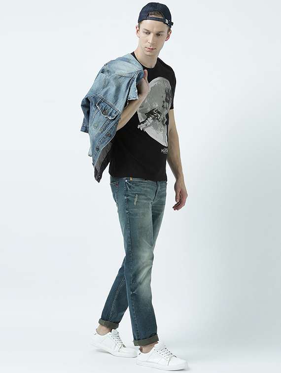 round neck printed regular t-shirt - 19581026 -  Standard Image - 3