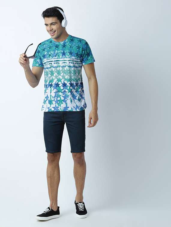 white printed cotton blend regular t-shirt - 19581100 -  Standard Image - 3