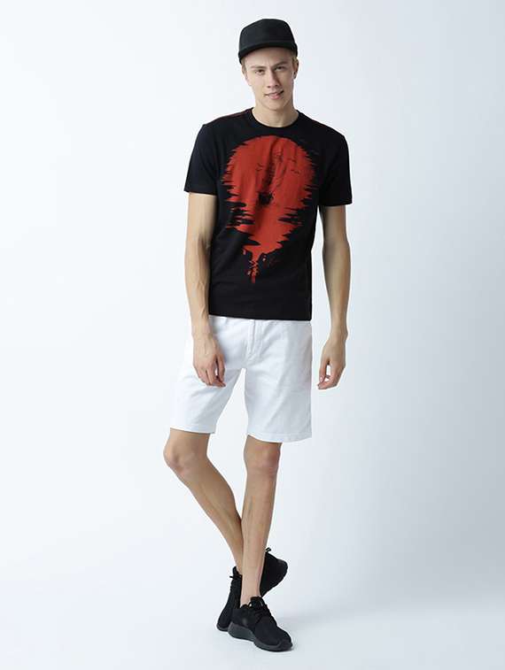 men front print short sleeves t-shirt - 19581369 - Standard Image - 3