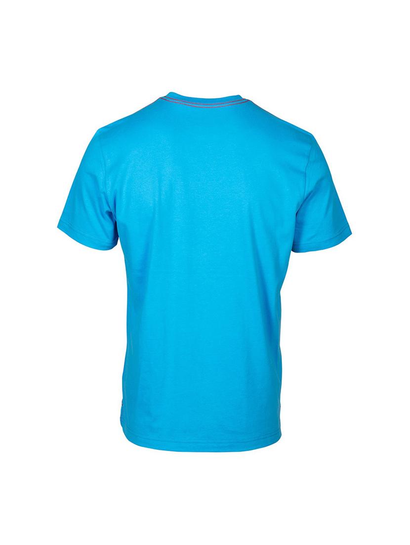 blue printed cotton blend regular t-shirt - 19581413 - Standard Image - 3