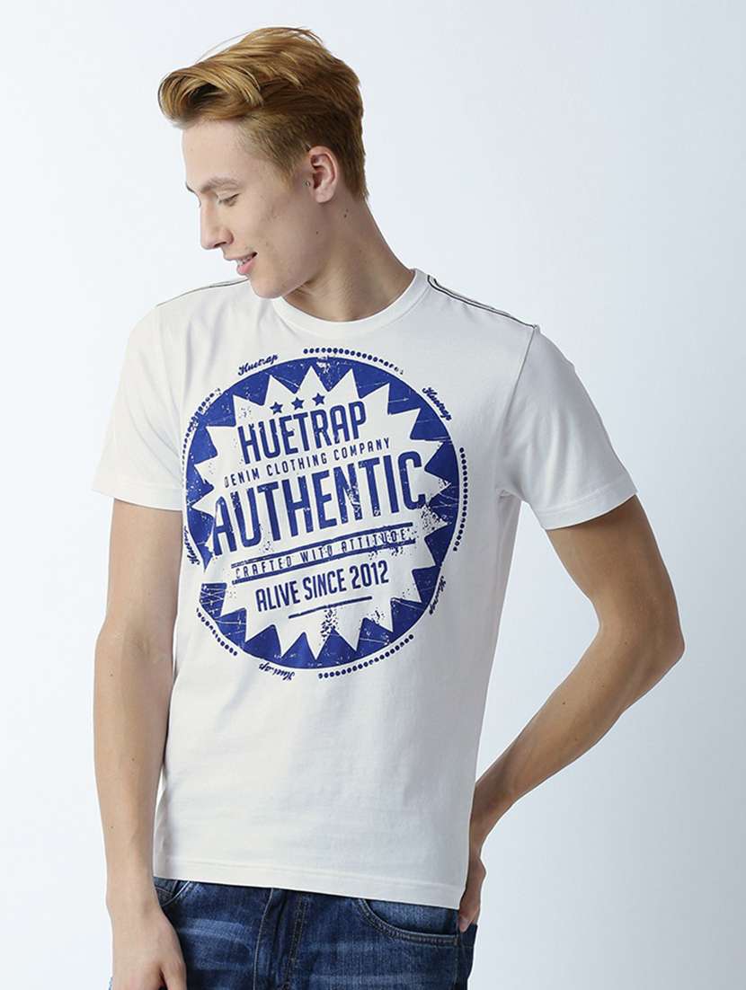 men crew neck printed regular t-shirt