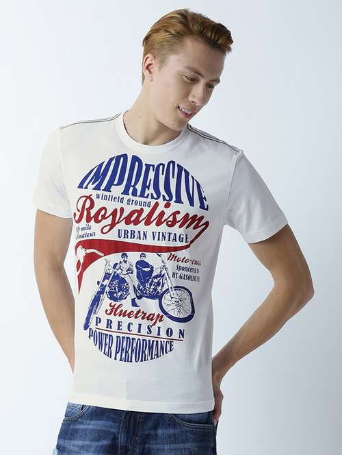 men crew neck front print t-shirt - 19581707 -  Standard Image - 0