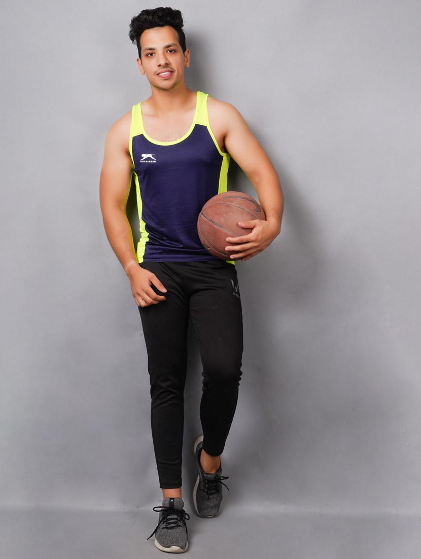 dark blueyellow polyester vest - 19581757 - Standard Image - 3