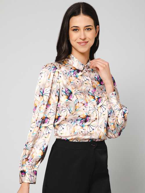 women printed regular shirt - 19581791 - Standard Image - 0