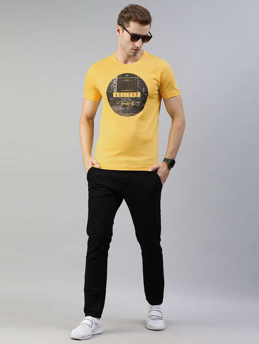 men crew neck front print t-shirt - 19581797 -  Standard Image - 3