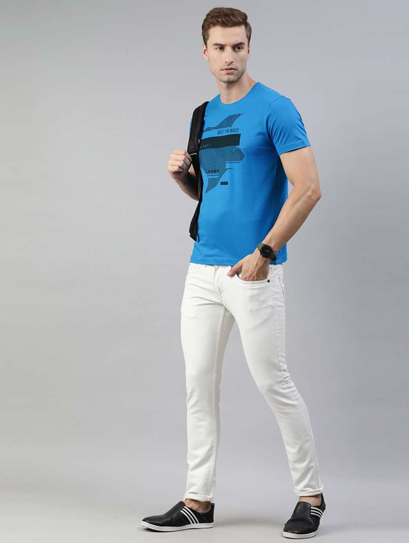 men round neck front print t-shirt - 19581809 -  Standard Image - 3