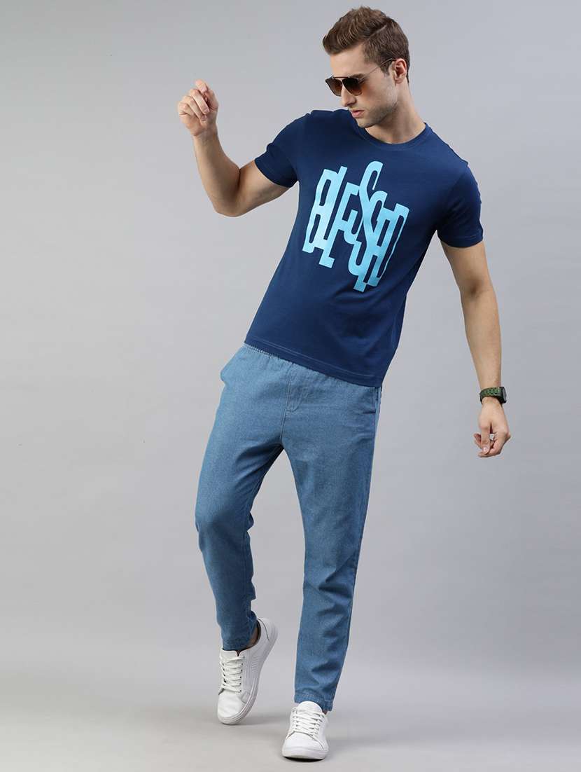 men crew neck front print t-shirt - 19581812 -  Standard Image - 3