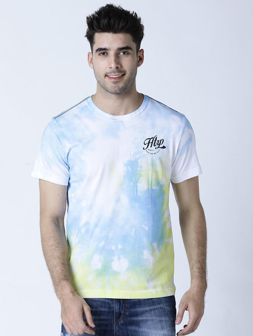 men crew neck tie-dyed t-shirt - 19581963 - Zoom Image - 0