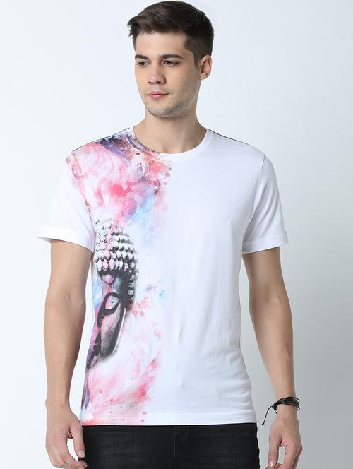 men white regular fit printed t-shirt - 19581978 - Standard Image - 0