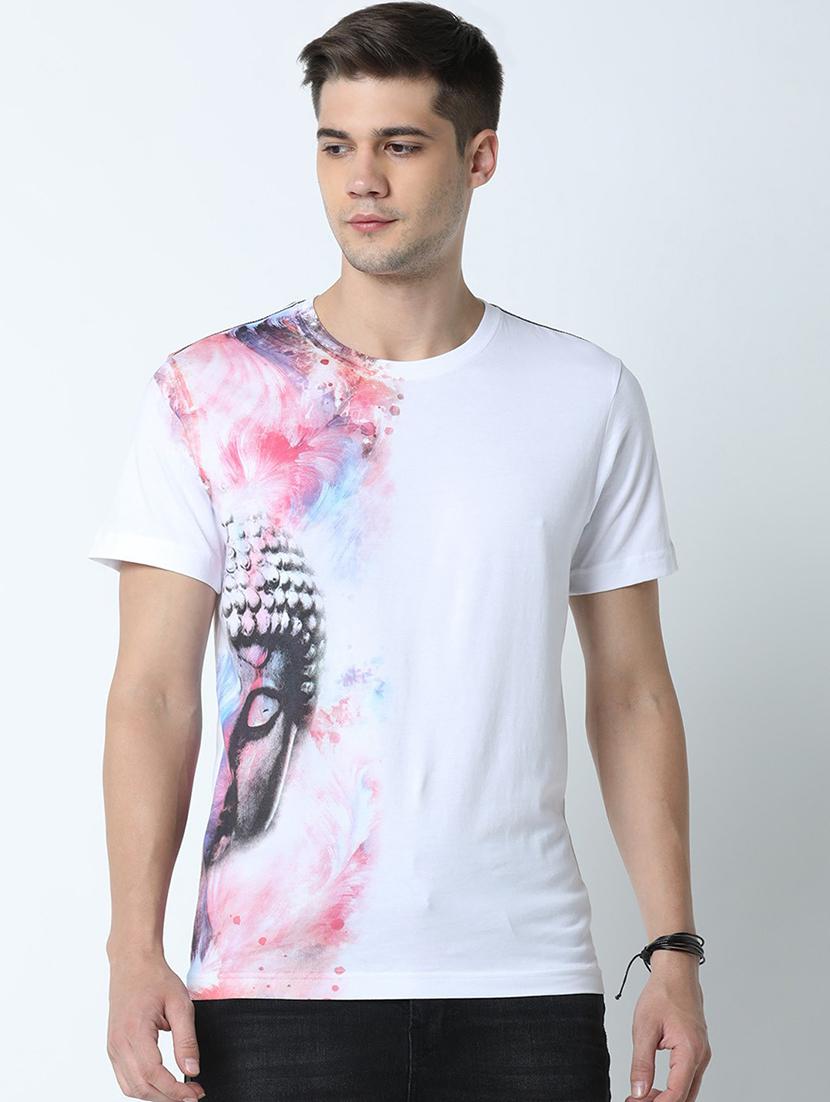 men white regular fit printed t-shirt - 19581978 - Zoom Image - 0