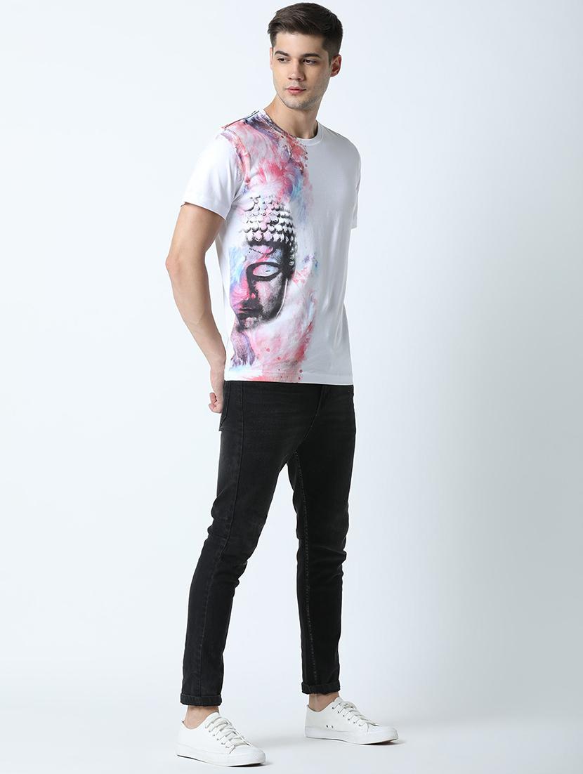 men white regular fit printed t-shirt - 19581978 - Standard Image - 3