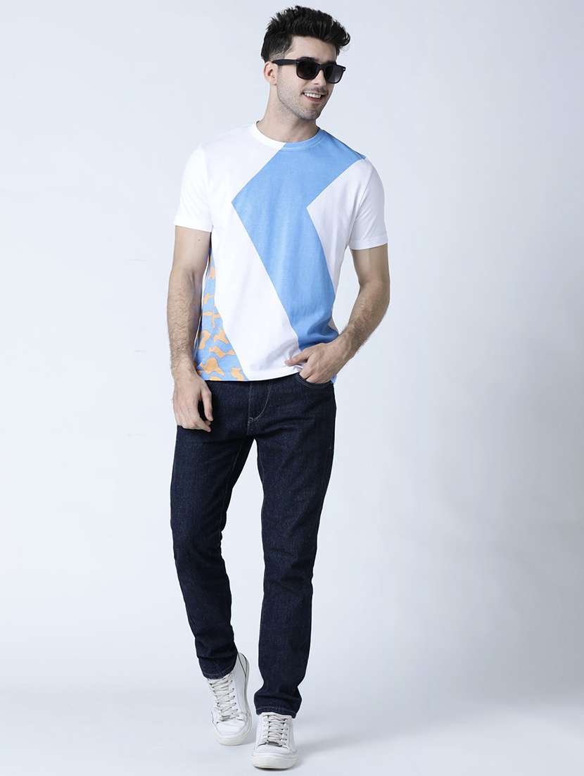 men crew neck front print t-shirt - 19581995 -  Standard Image - 3