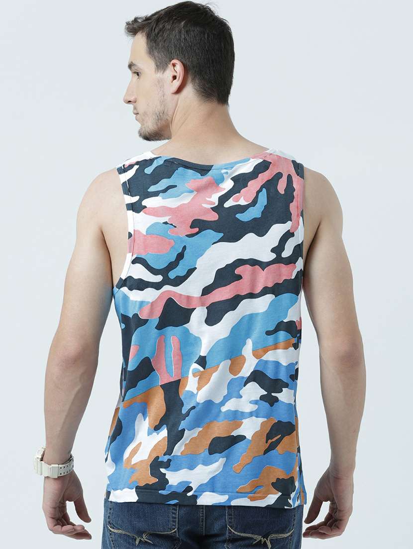 men printed sleeveless vest - 19582024 -  Standard Image - 3