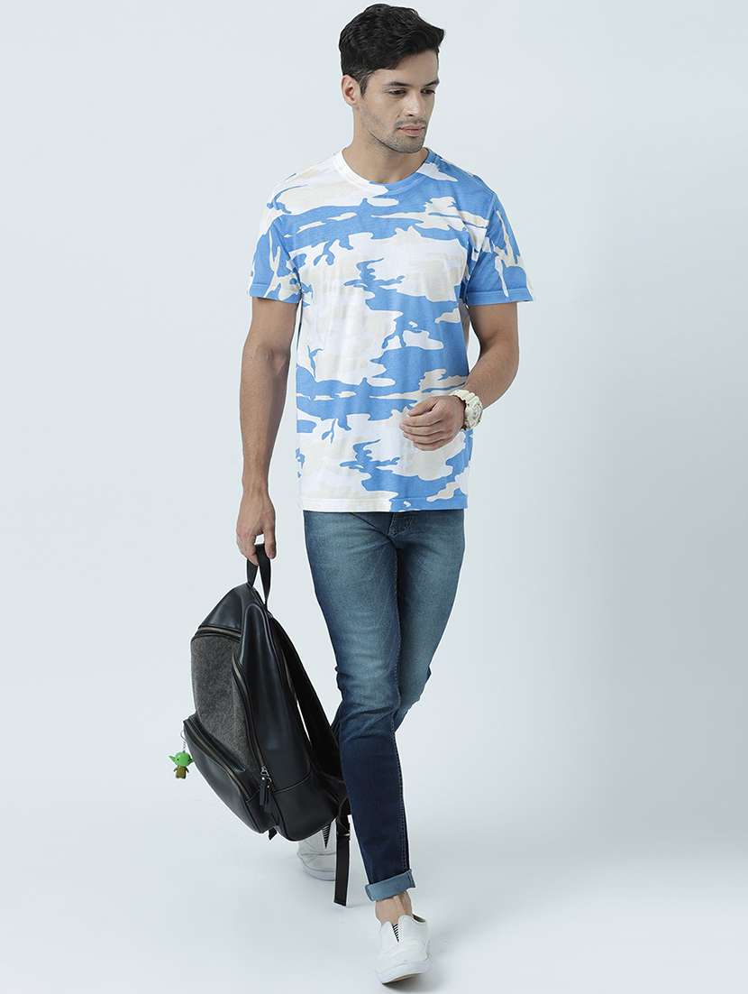 men round neck printed t-shirt - 19582035 -  Standard Image - 3