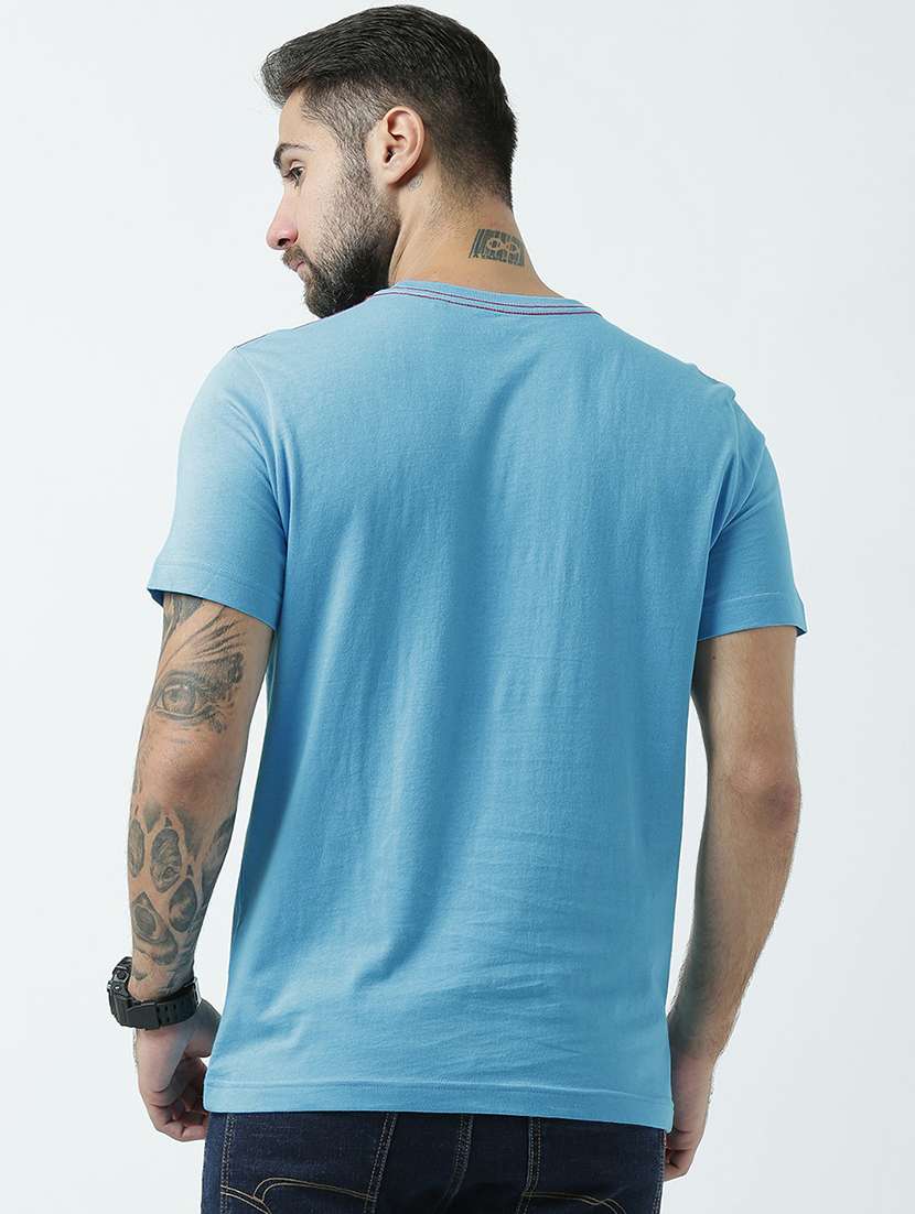 men round neck front print t-shirt - 19582063 -  Standard Image - 3