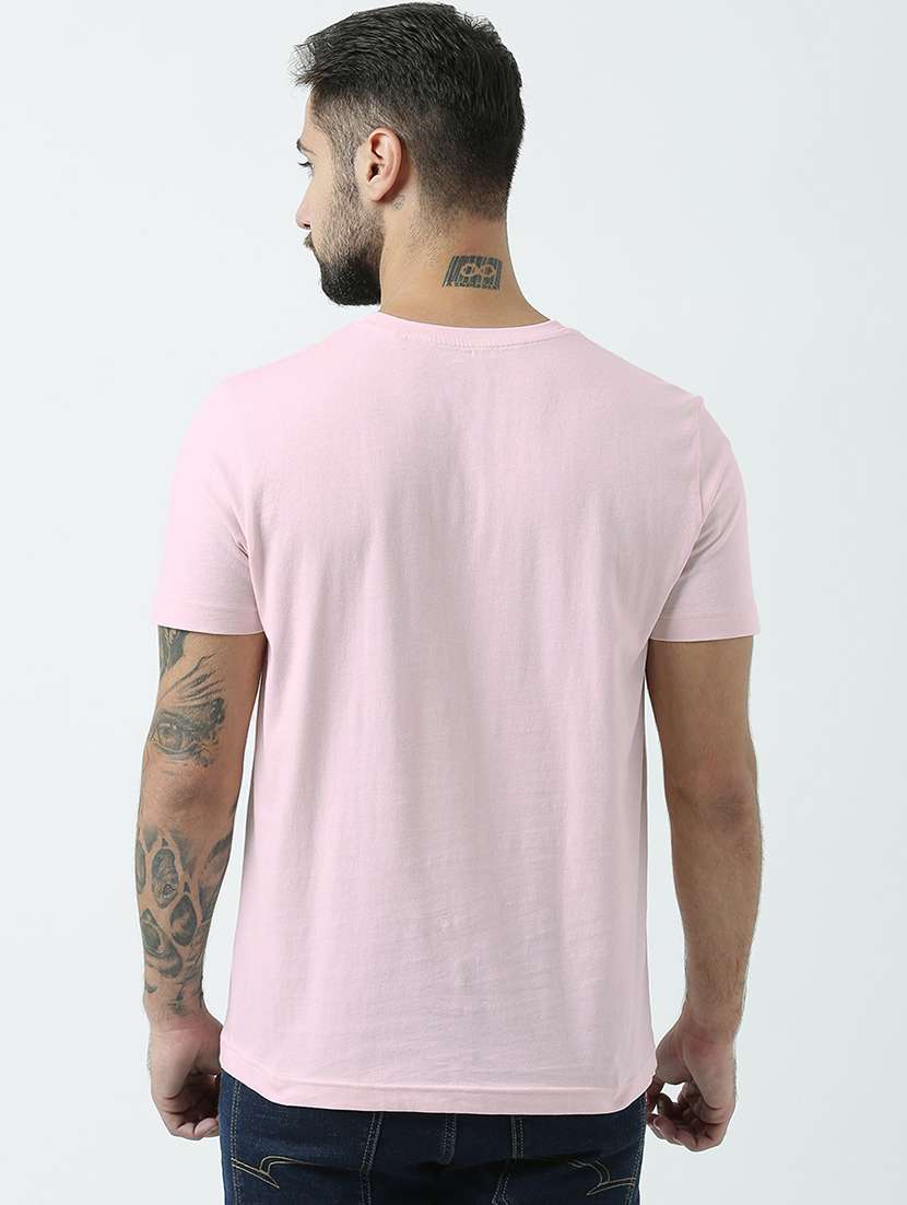 men round neck front print t-shirt - 19582142 -  Standard Image - 3