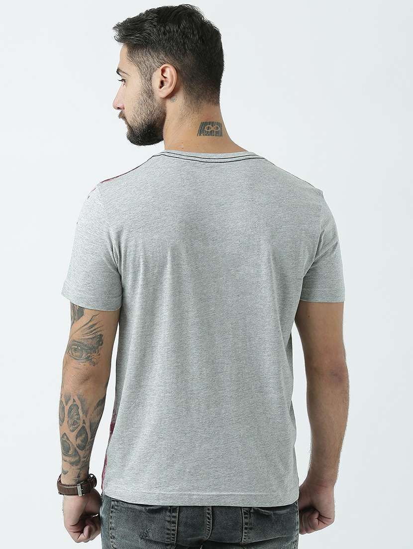 men round neck front print t-shirt - 19582179 - Standard Image - 3