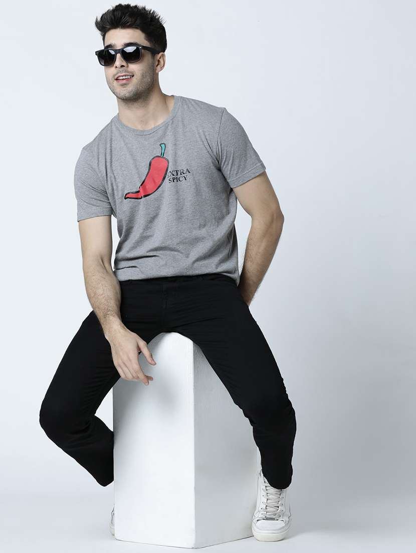 round neck printed regular t-shirt - 19582180 -  Standard Image - 3