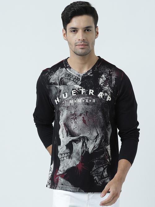 v neck printed regular t-shirt - 19582213 -  Standard Image - 0