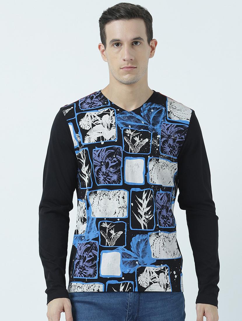 v neck printed regular t-shirt - 19582214 - Zoom Image - 0