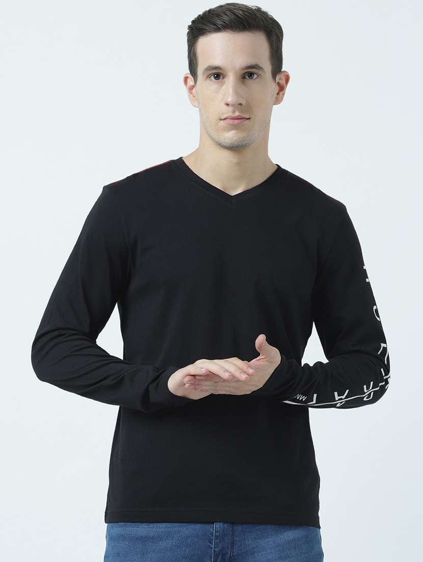 men placement print long sleeve t-shirt