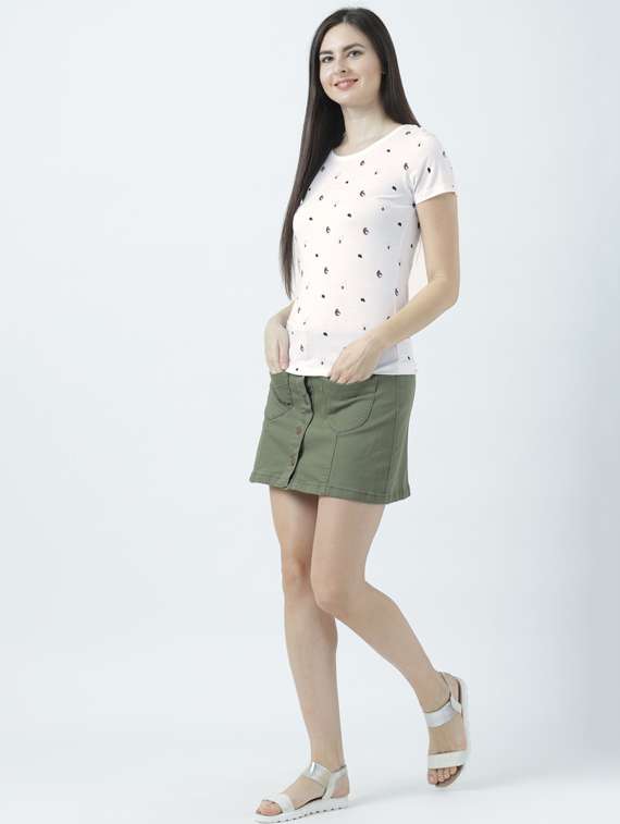 women's all over print round neck t-shirt - 19582749 -  Standard Image - 3