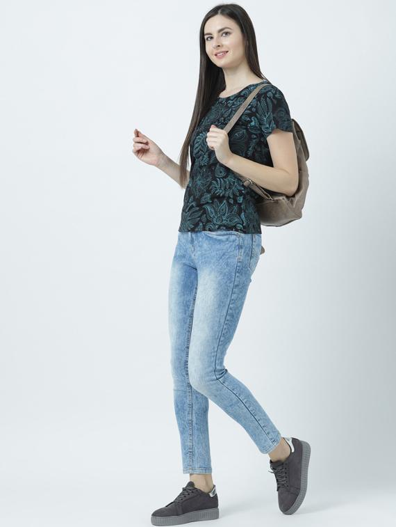 women's all over print round neck t-shirt - 19582785 - Standard Image - 3