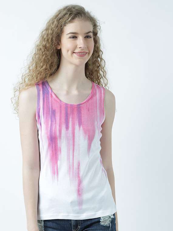 women's color block round neck t-shirt - 19582858 - Zoom Image - 0