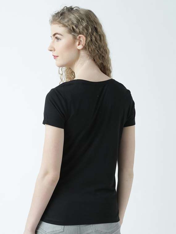 women's front print round neck t-shirt - 19582913 -  Standard Image - 3