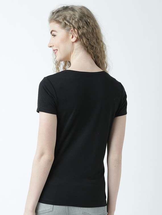 women's front print round neck t-shirt - 19582918 -  Standard Image - 3