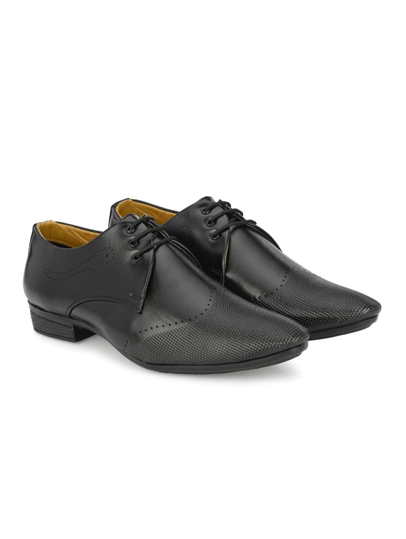 black leather laceup derbies - 19585374 - Zoom Image - 0