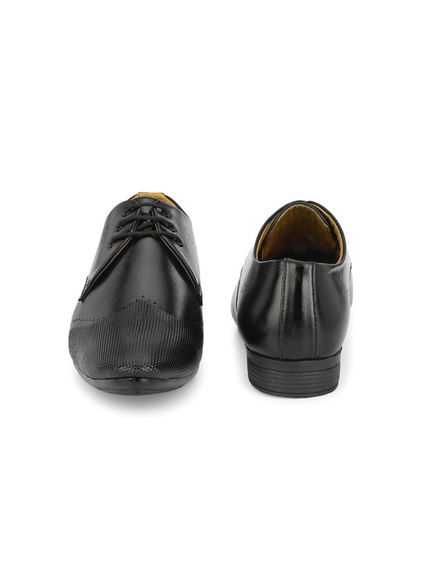 black leather laceup derbies - 19585374 - Standard Image - 3