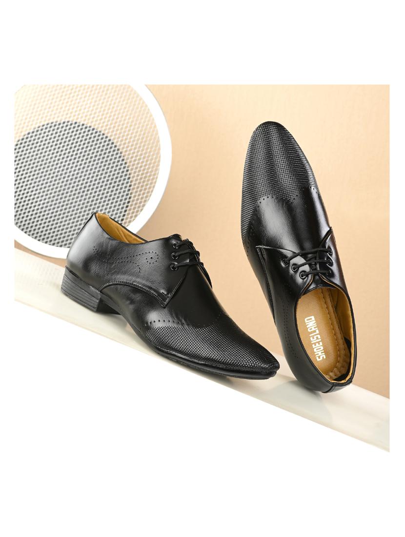 black leather laceup derbies - 19585374 - Standard Image - 5