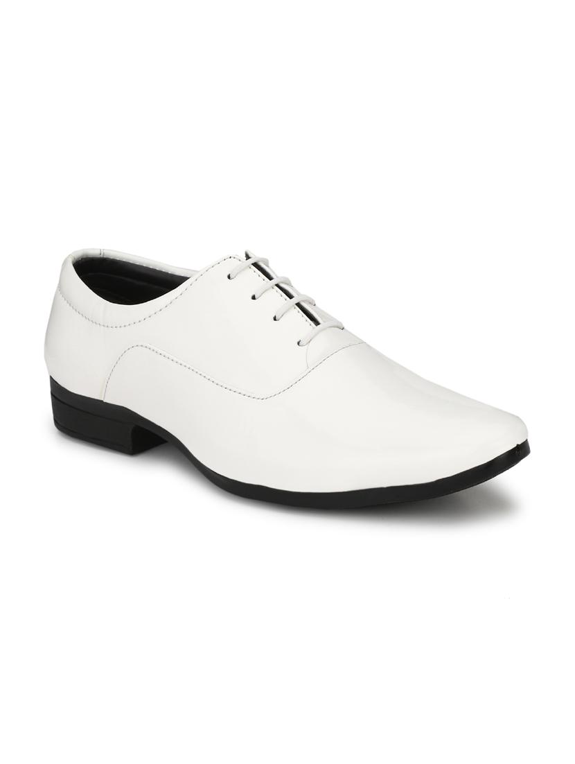 white patent leather laceup oxfords