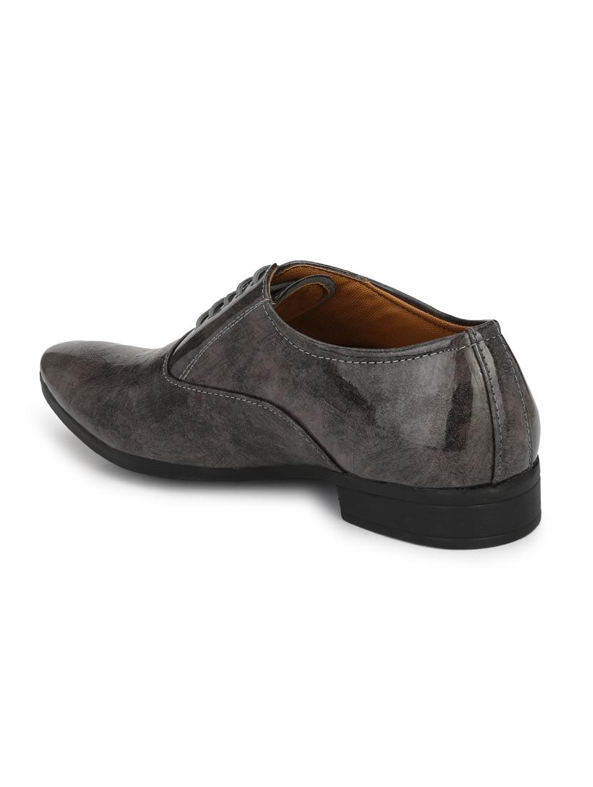 grey patent leather laceup oxfords - 19585398 - Standard Image - 3