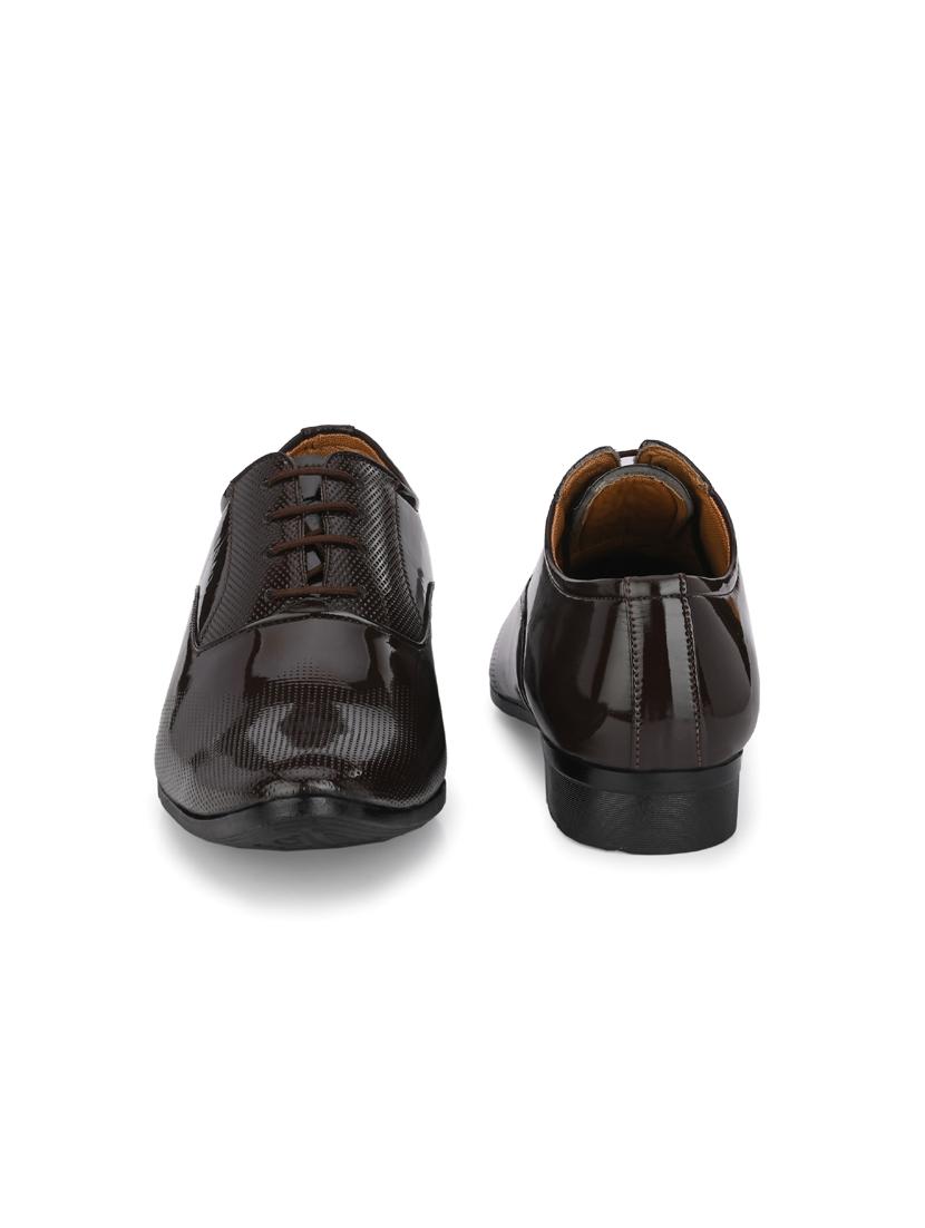 brown patent leather laceup oxfords - 19585404 - Standard Image - 3