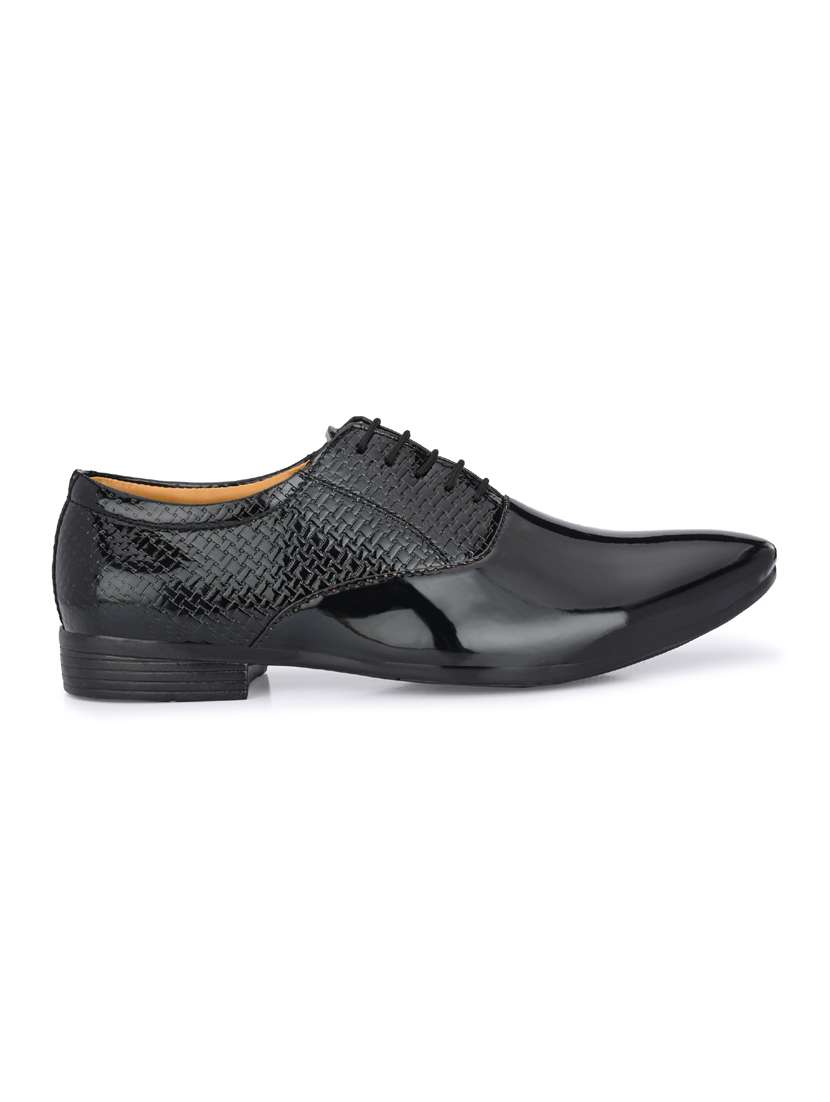 black patent leather laceup oxfords - 19585406 -  Standard Image - 3