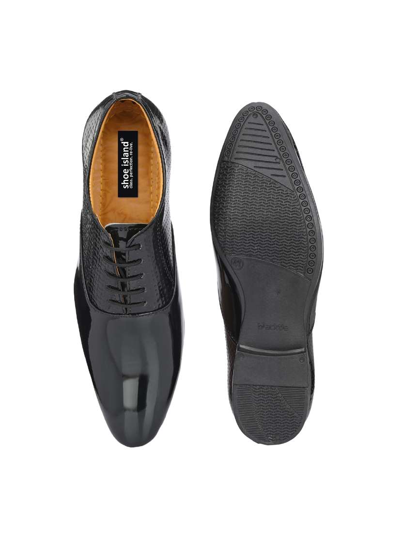 black patent leather laceup oxfords - 19585406 -  Standard Image - 5