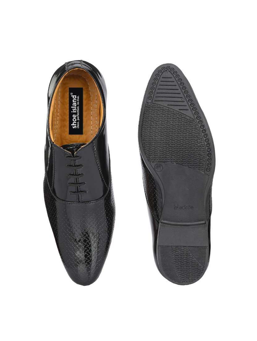 black patent leather laceup oxfords - 19585407 -  Standard Image - 5