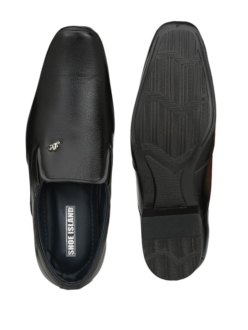 black slip on formal shoes - 19585457 - Standard Image - 5