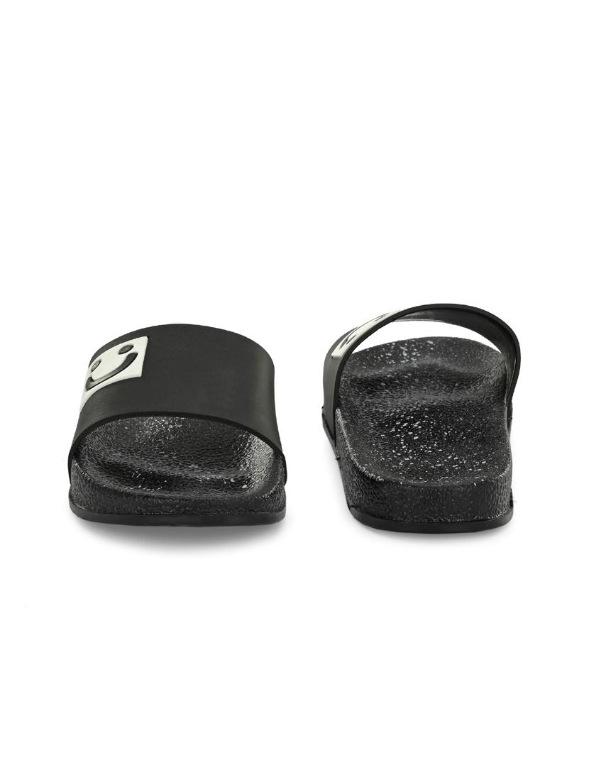 black pvc slip on flip flops - 19585548 - Standard Image - 3