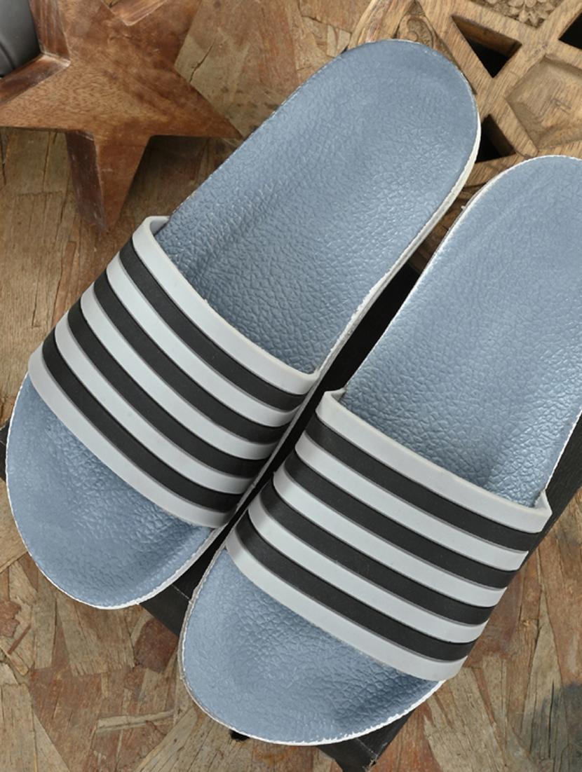 grey pvc slip on flip flops - 19585553 - Standard Image - 5