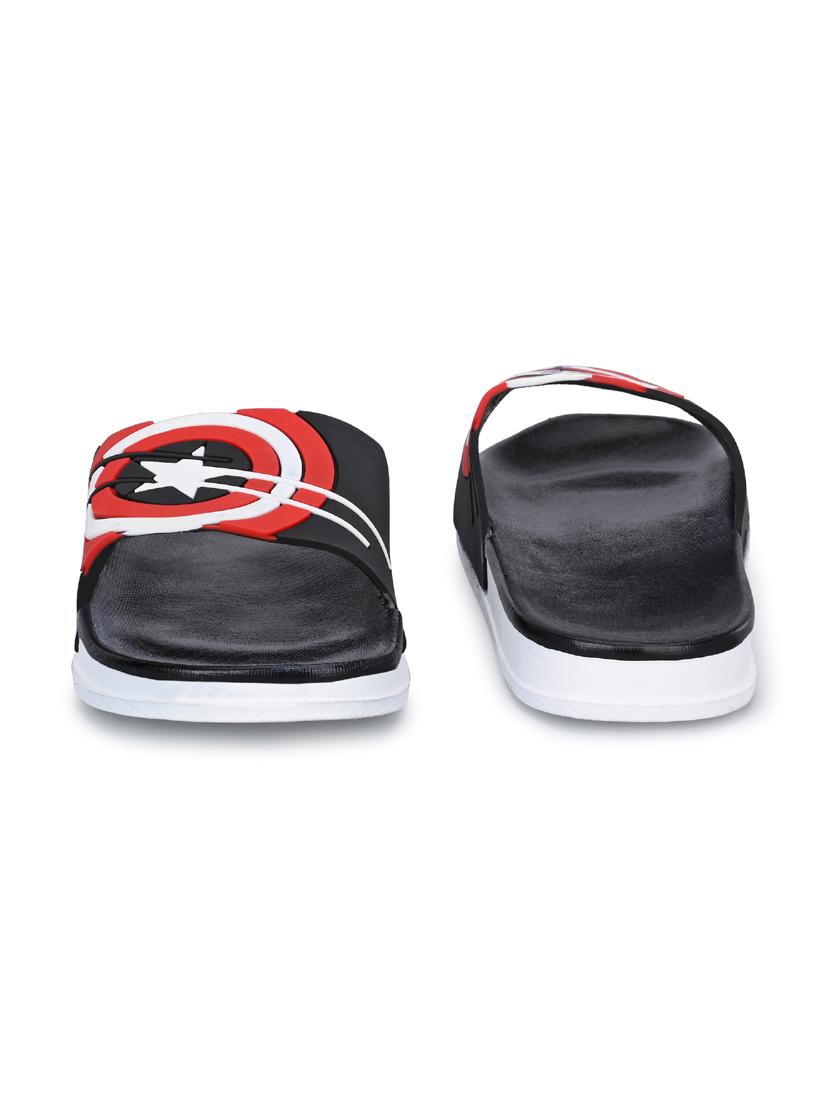 black pvc slip on flip flops - 19585560 - Standard Image - 3