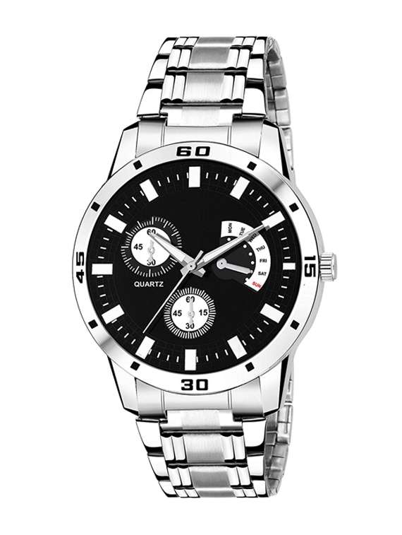 men's round shape analog watch 