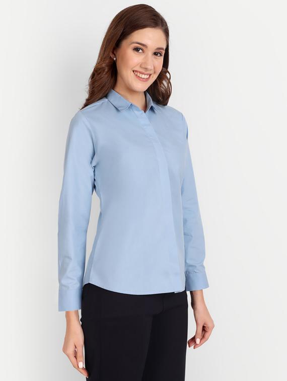 women solid regular shirt - 19586570 - Standard Image - 3