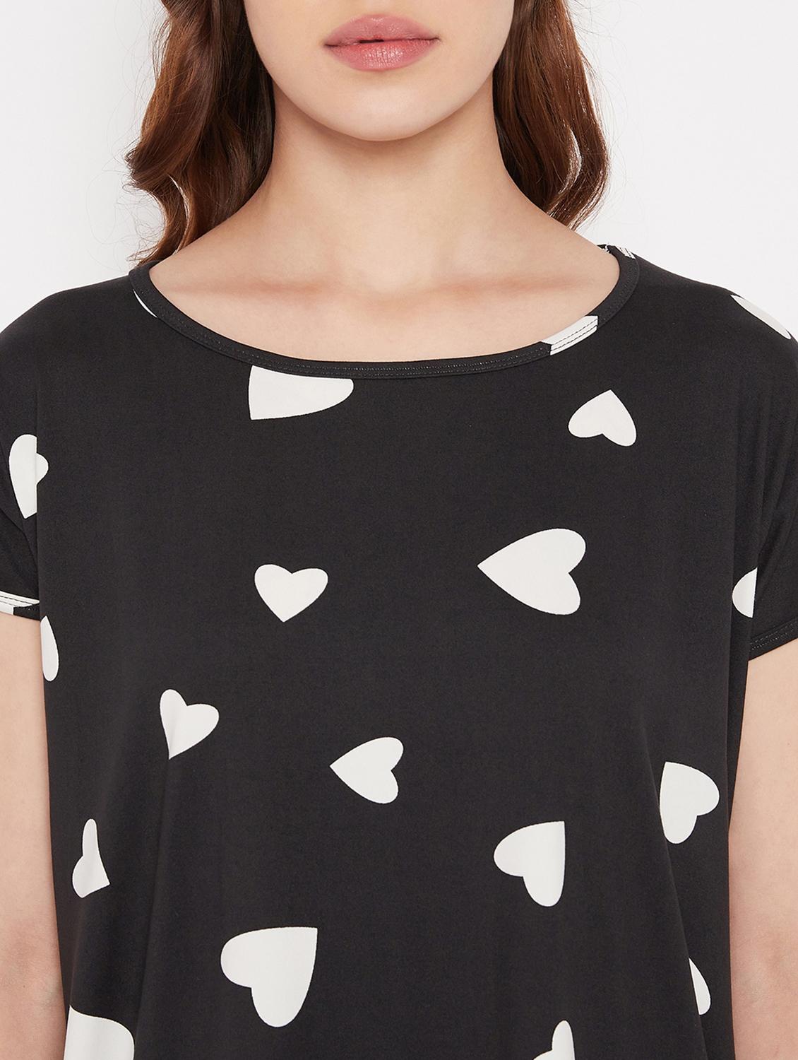 women round neck printed sleepshirt - 19586790 - Standard Image - 5