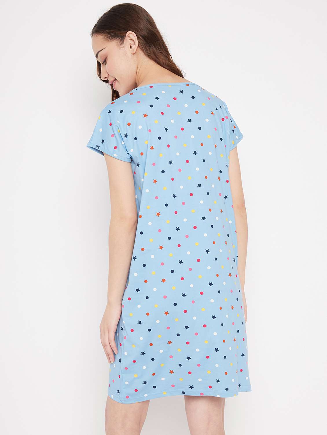 round neck polka dots sleepshirts & nighty - 19586791 -  Standard Image - 3